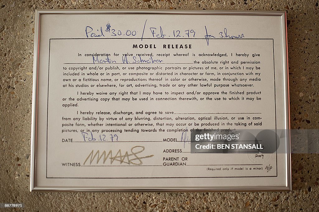 A model release form signed by US musici
