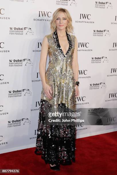 Cate Blanchett attends the sixth IWC Filmmaker Award gala dinner at the 14th Dubai International Film Festival , during which Swiss luxury watch...