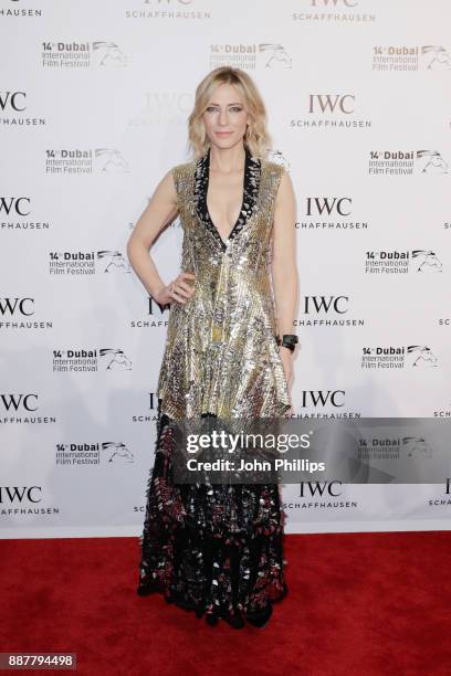 Cate Blanchett attends the sixth IWC Filmmaker Award gala dinner at the 14th Dubai International Film Festival , during which Swiss luxury watch...