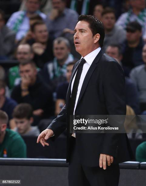 Xavi Pascual, Head Coach of Panathinaikos Superfoods Athens in action during the 2017/2018 Turkish Airlines EuroLeague Regular Season Round 11 game...