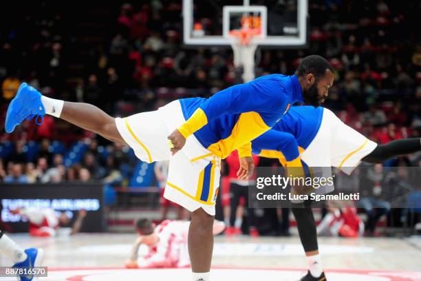 Charles Jenkins, #22 of Khimki Moscow Region during the warm-ip beforew 2017/2018 Turkish Airlines EuroLeague Regular Season Round 11 game between AX...