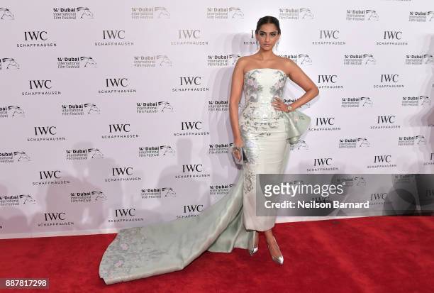 Sonam Kapoor attends the IWC Filmmakers Award on day two of the 14th annual Dubai International Film Festival held at the One and Only Hotel on...