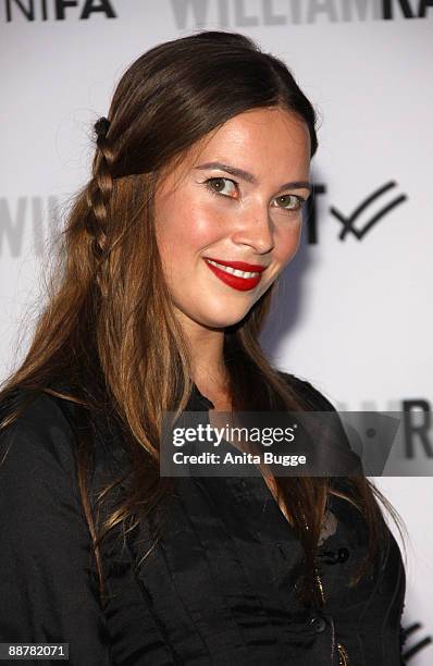 Actress Laura Osswald arrives to the "William Rast" fashion show during the Bread and Butter fashion trade fair at the Silver Wings Club on July 1,...