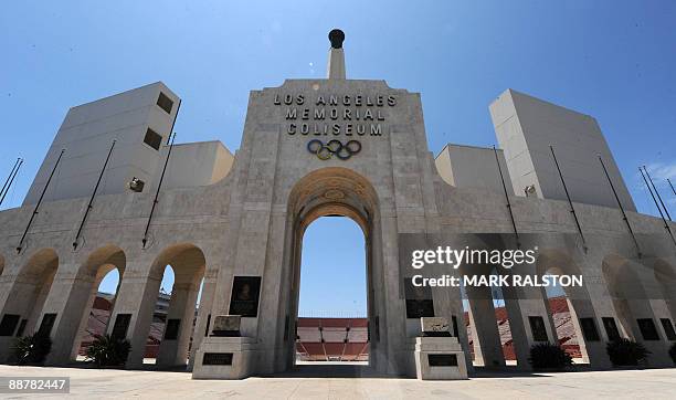 The Los Angeles Coliseum, venue for the 1932 and 1984 Olympic Games, and one of the possible locations for a public memorial service for music legend...