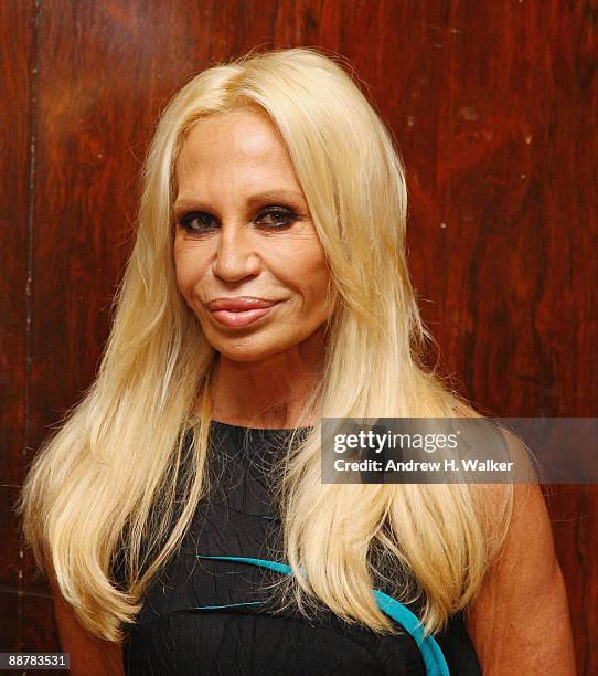 Designer Donatella Versace attends the Versace & Whitney Art Party with the Starlight Foundation at The Whitney Museum of American Art on July 1,...