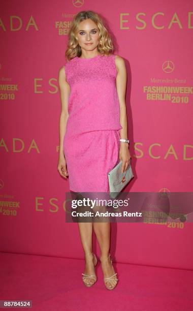 Actress Diane Kruger attends the Escada - A View on Fashion 1978-2009 during the Mercedes-Benz Fashion Week S/S 2010 at Bode Museum on July 1, 2009...