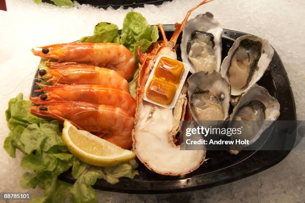 seafood platter, sydney, australia. - seafood platter stock pictures, royalty-free photos & images