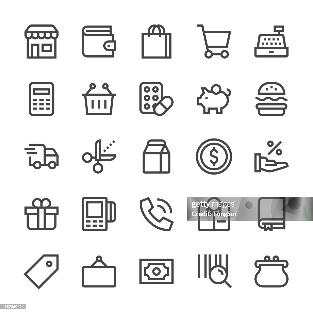 Retail Icons - MediumX Line