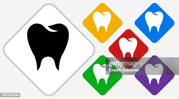 stockillustraties, clipart, cartoons en iconen met molaire kleur diamond vector icon - molar