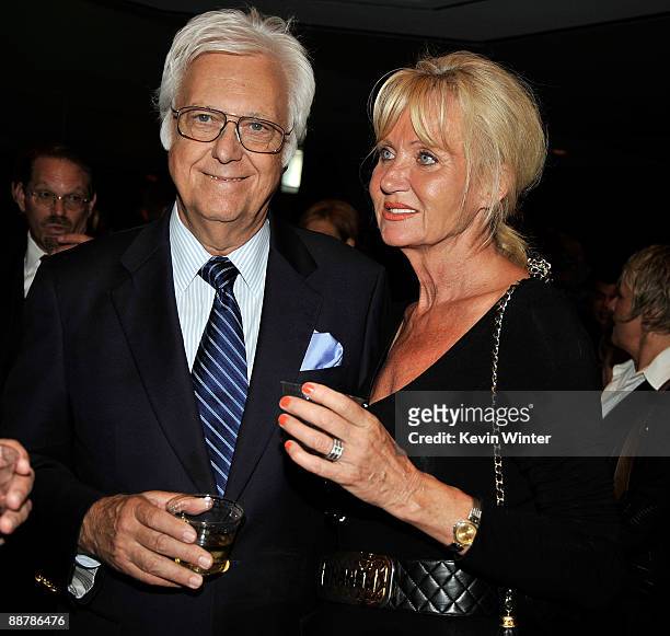 Singer Jack Jones and his wife Eleonora attend Ed McMahon's memorial service hosted by NBC held at the Academy of Television Arts & Sciences on July...