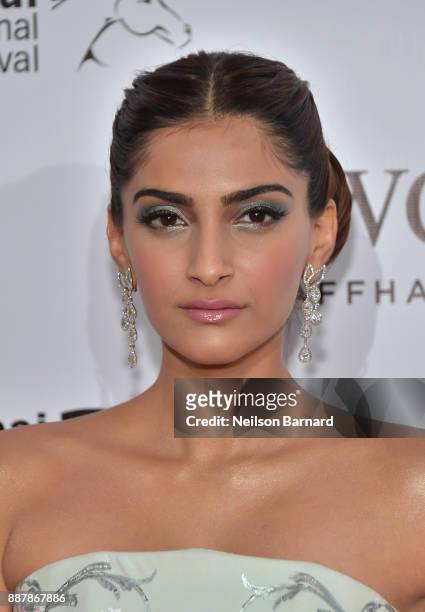Sonam Kapoor attends the IWC Filmmakers Award on day two of the 14th Annual Dubai International Film Festival held at the One and Only Hotel on...