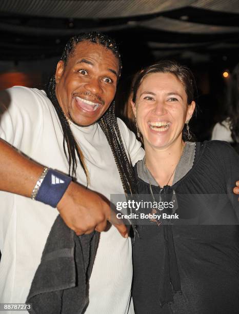 Spyro Gyra member Bonny B and fan during the 2009 Smooth Cruises aboard the Spirit Of New York Cruise Ship on July 1, 2009 in New York City.