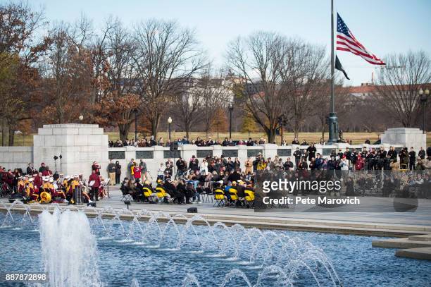 The Friends of the National World War II Memorial and the National Park Service, commemorate Pearl Harbor Remembrance Day on December 7, 2017 in...