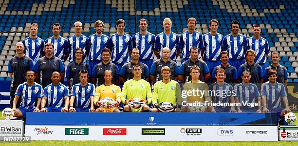 The Bochum team with Stanislav Sestak, Matias Concha, Andreas Johansson, Christian Fuchs, Mergim Mavraj, Diego Klimowicz, Kevin Vogt, Christoph...