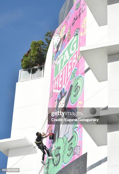 Fontainebleau Hotel Art Takeover With TAG Heuer Art Provocateur Alec Monopoly at Miami Design District on December 7, 2017 in Miami, Florida.