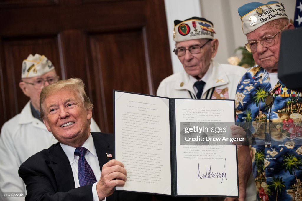 President Trump Signs Proclamation For National Pearl Harbor Remembrance Day