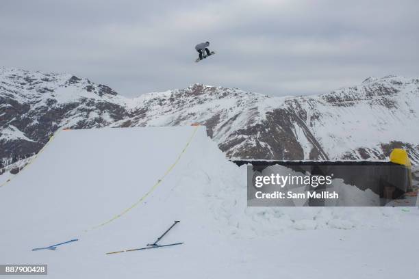 Great British freestyle Snowboarder Jamie Nicholls from GB Park & Pipe, the freestyle Ski and Snowboard Olympic development team, at their brand new...