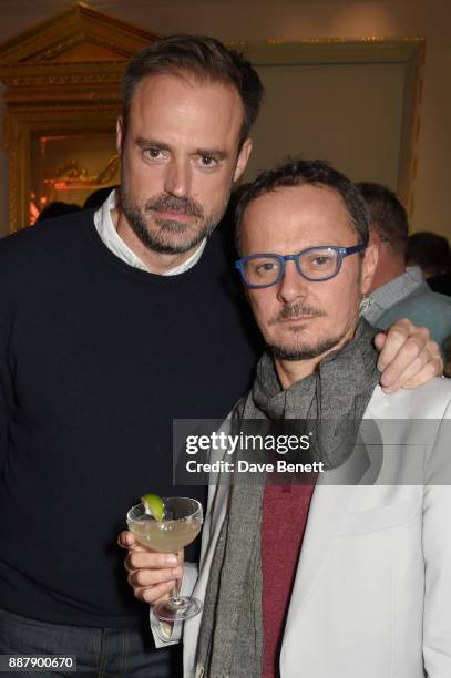Jamie Theakston and Jonathan Yeo attend a private view of new exhibition "From Life" at The Royal Academy of Arts on December 7, 2017 in London,...