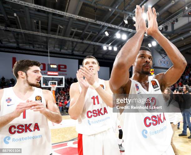Kyle Hines, #42 of CSKA Moscow in action after the 2017/2018 Turkish Airlines EuroLeague Regular Season Round 11 game between Brose Bamberg and CSKA...