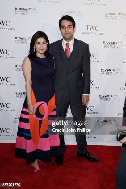 Anum Bashir and Waqas Farid attends the sixth IWC Filmmaker Award gala dinner at the 14th Dubai International Film Festival , during which Swiss...