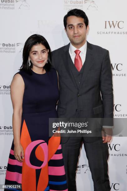 Anum Bashir and Waqas Farid attends the sixth IWC Filmmaker Award gala dinner at the 14th Dubai International Film Festival , during which Swiss...