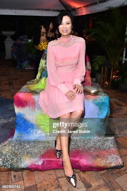 Wendi Murdoch attends Artsy Projects Miami VIP at The Bath Club on December 6, 2017 in Miami Beach, Florida.