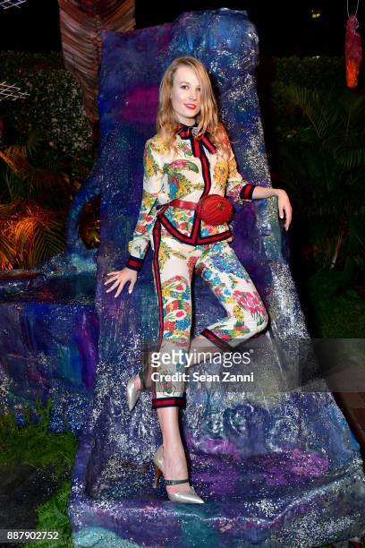 Elena Soboleva attends Artsy Projects Miami VIP at The Bath Club on December 6, 2017 in Miami Beach, Florida.