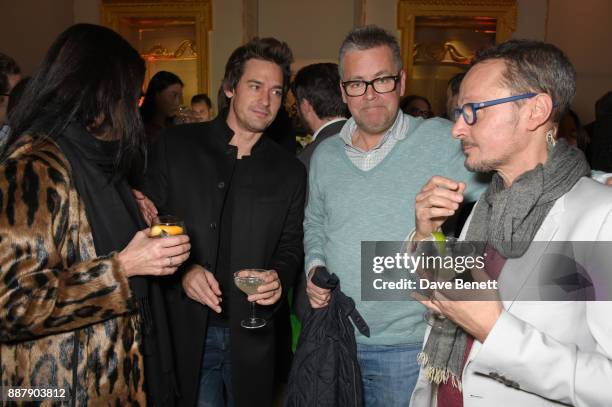 Gabi Kemp, WIll Kemp, guest and Jonathan Yeo attend a private view of new exhibition "From Life" at The Royal Academy of Arts on December 7, 2017 in...