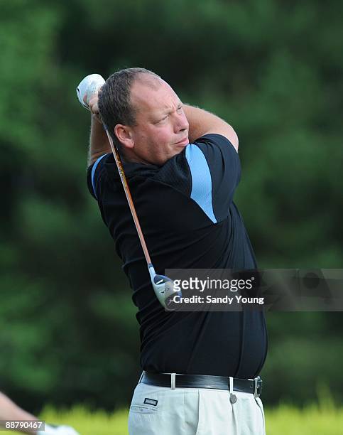 Ian Taylor in action during the Virgin Atlantic PGA National Pro-Am Championship Regional Final at Lanark Golf Club on July 2, 2009 in Lanark,...