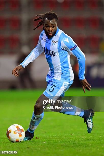 Jordan Lukaku defender of S.S. Lazio in action during the UEFA Europa League group K stage match between SV Zulte Waregem and SS Lazio Roma in the...