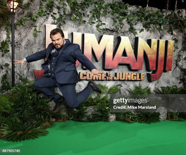 Jack Black attends the 'Jumanji: Welcome To The Jungle UK premiere held at Vue West End on December 7, 2017 in London, England.