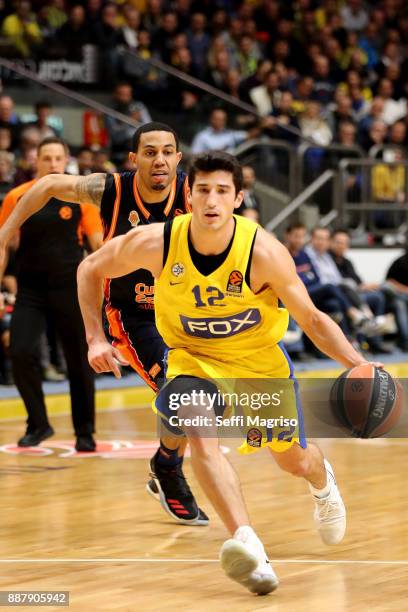 John Dibartolomeo, #12 of Maccabi Fox Tel Aviv in action during the 2017/2018 Turkish Airlines EuroLeague Regular Season Round 11 game between...