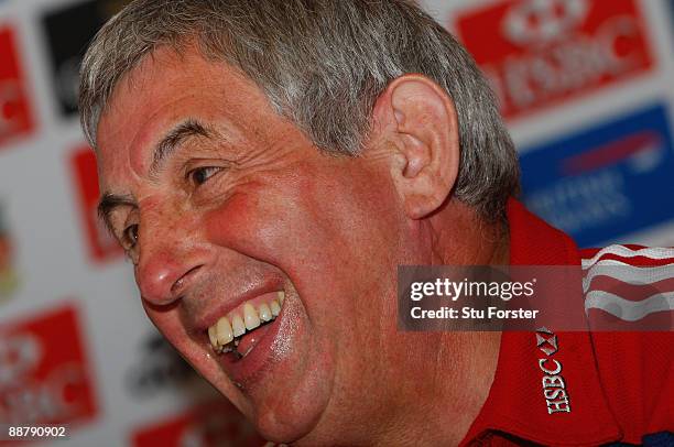 British and Irish Lions coach Ian McGeechan faces the media at the Sandton Hotel on July 2, 2009 in Johannesburg, South Africa.