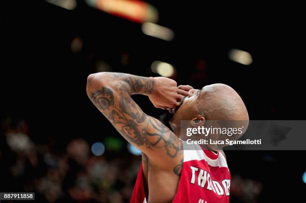 Jordan Theodore, #25 of AX Armani Exchange Olimpia Milan during the 2017/2018 Turkish Airlines EuroLeague Regular Season Round 11 game between AX...