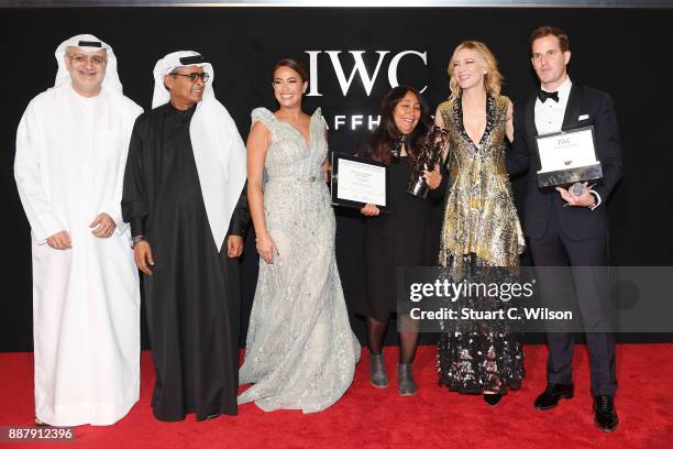 Artistic Director Masoud Amralla Al Ali, DIFF Chairman Abdulhamid Juma, Hend Sabry, IWC filmmaker winner Haifaa al-Mansour, Cate Blanchett and IWC...