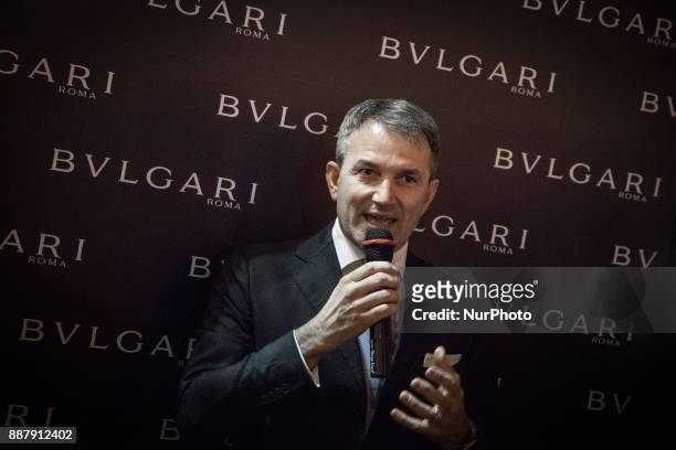 Lelio Gavazza attend Christmas Lights At Bvlgari Boutique Rome on December 7, 2017 in Rome, Italy.