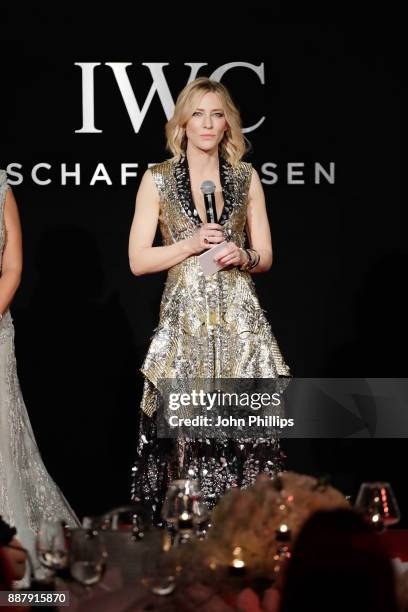 Cate Blanchett attends the sixth IWC Filmmaker Award gala dinner at the 14th Dubai International Film Festival , during which Swiss luxury watch...