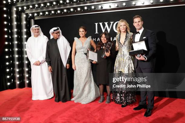 Artistic Director Masoud Amralla Al Ali, DIFF Chairman Abdulhamid Juma, Hend Sabry, IWC filmmaker winner Haifaa al-Mansour, Cate Blanchett and IWC...