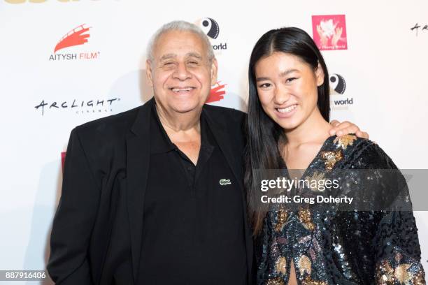 Program Director and Executive Georges Chamchoum and Anne Hui Zhan, French actress and model attends the 3rd annual Asian World Film Festival Closing...