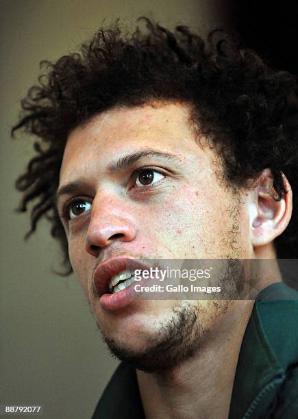 Zane Kirchner during the Springboks press conference and team announcement at the Sun Square Hotel in Fourways on July 2, 2009 in Johannesburg, South...
