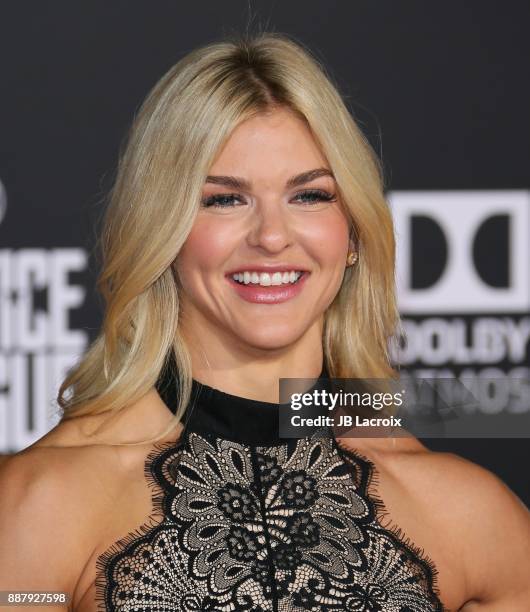 Brooke Ence attends the premiere of Warner Bros. Pictures' 'Justice League' on November 13, 2017 in Los Angeles, California.