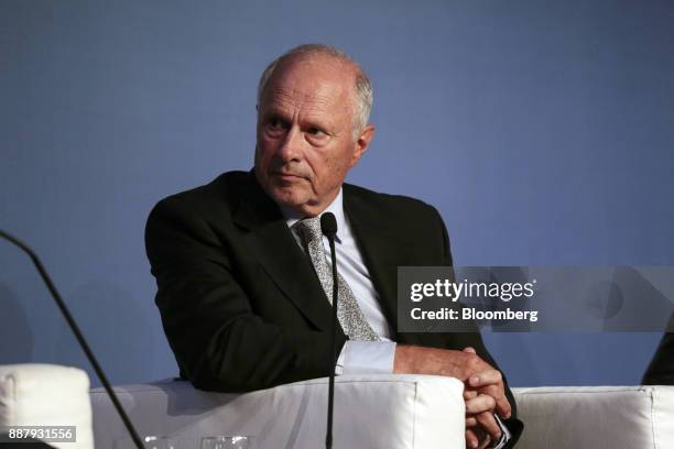 Guillermo Ortiz de Rozas, director of Grupo Arcor SA, listens during an Atlantic Council event in Buenos Aires, Argentina, on Thursday, Dec. 7, 2017....