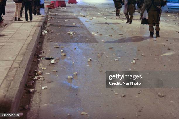 Serious fights among police and and a group of demonstrators during violent protests in Thessaloniki on Wednesday 6, December, marking the...