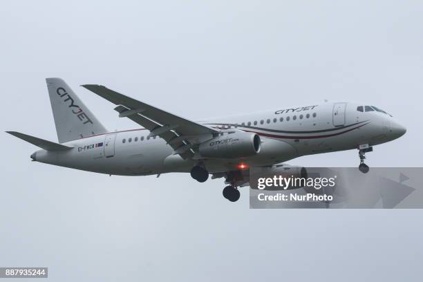 The Sukhoi Superjet 100 owned by CITYJET an Irish airline, leased to Brussels Airlines. Brussels airlines leased 5 of the SSJ100 aircrafts from...