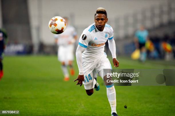 Clinton Njie of Marseille during the Uefa Europa League match between Olympique de Marseille and Red Bull Salzburg at Stade Velodrome on December 7,...