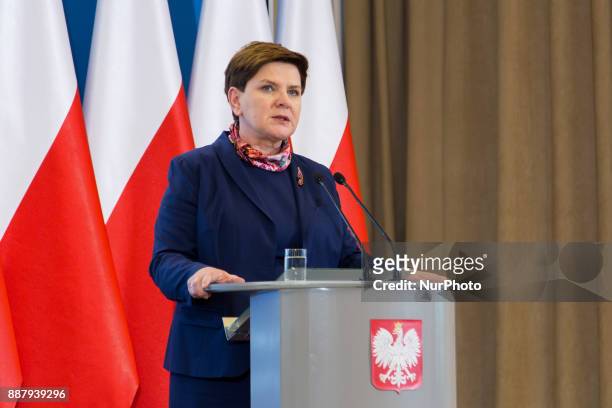 Prime Minister of Poland Beata Szydlo in Warsaw, Poland on 16 February 2016