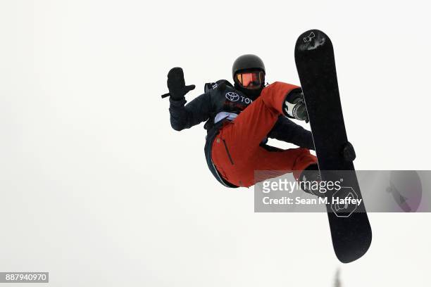 Lorenzo Gennero of Italy competes in a qualifying round of the FIS Snowboard World Cup 2018 Men's Snowboard Halfpipe during the Toyota U.S. Grand...