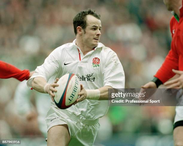 Austin Healey of England in action against Wales during their Six Nations rugby union match at Twickenham in London on 4th March 2000. England won...
