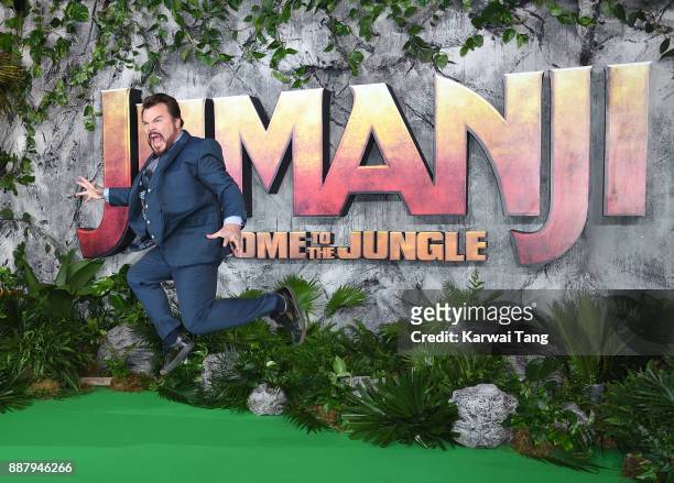 Jack Black attends the UK premiere of "Jumanji: Welcome To The Jungle" at Vue West End on December 7, 2017 in London, England.