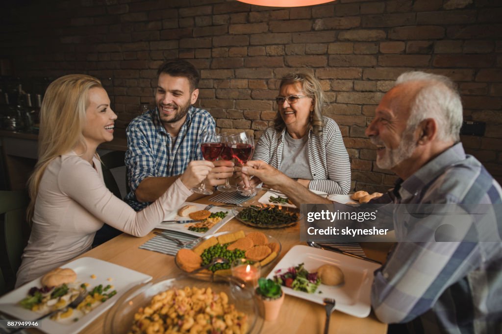 Cheers to lovely meal with family!